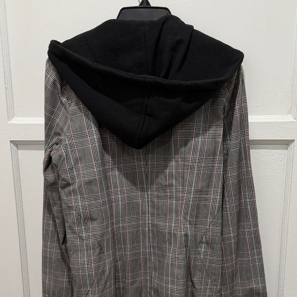 Volcom Gray Plaid Hooded Jacket - Picture 6 of 8
